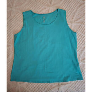 Ruby Rd Women's Plus Size 1X Contemporary‎ Microfiber Tank Top Shell Sleeveless